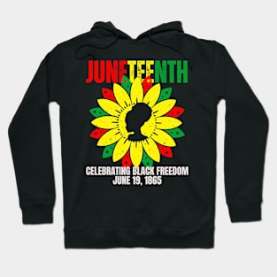 Juneteenth Celebrating Black Freedom 1865 Sunflower Hoodie